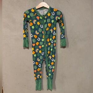 Little Sleepies Lucky Charms zippered convertible romper 12-18 months